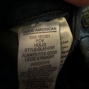 Good American Always Fit Straight 14-18